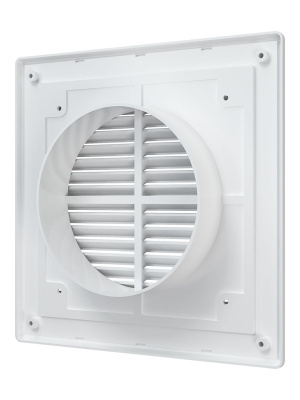 Решетка вентиляционная RF. фланец D125 разъемная 209х209 пластик ERA