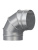 Отвод OTG D100 90° оцинк.сталь ERA PRO