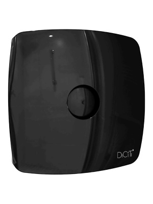 Вентилятор накладной RIO D125 обр.клапан Obsidian DICITI