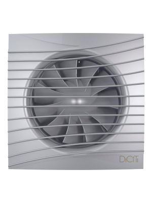 Вентилятор накладной SILENT D125 обр.клапан Gray metal DICITI